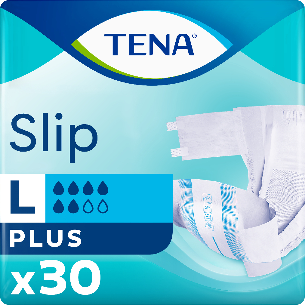 Одноразовые подгузники Tena для взрослых Slip Plus Large 30 McC (7322541118932) - Фото 1