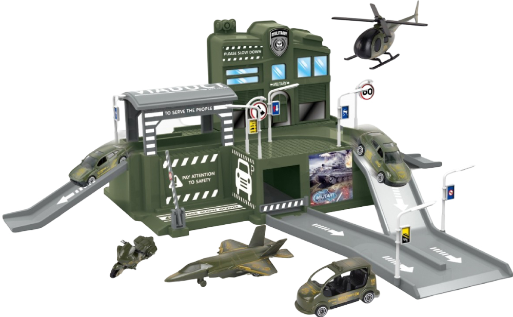 Ігровий набір CHENGMEI TOYS автопаркінг з військовими машинами (CM559-61) - Фото 1