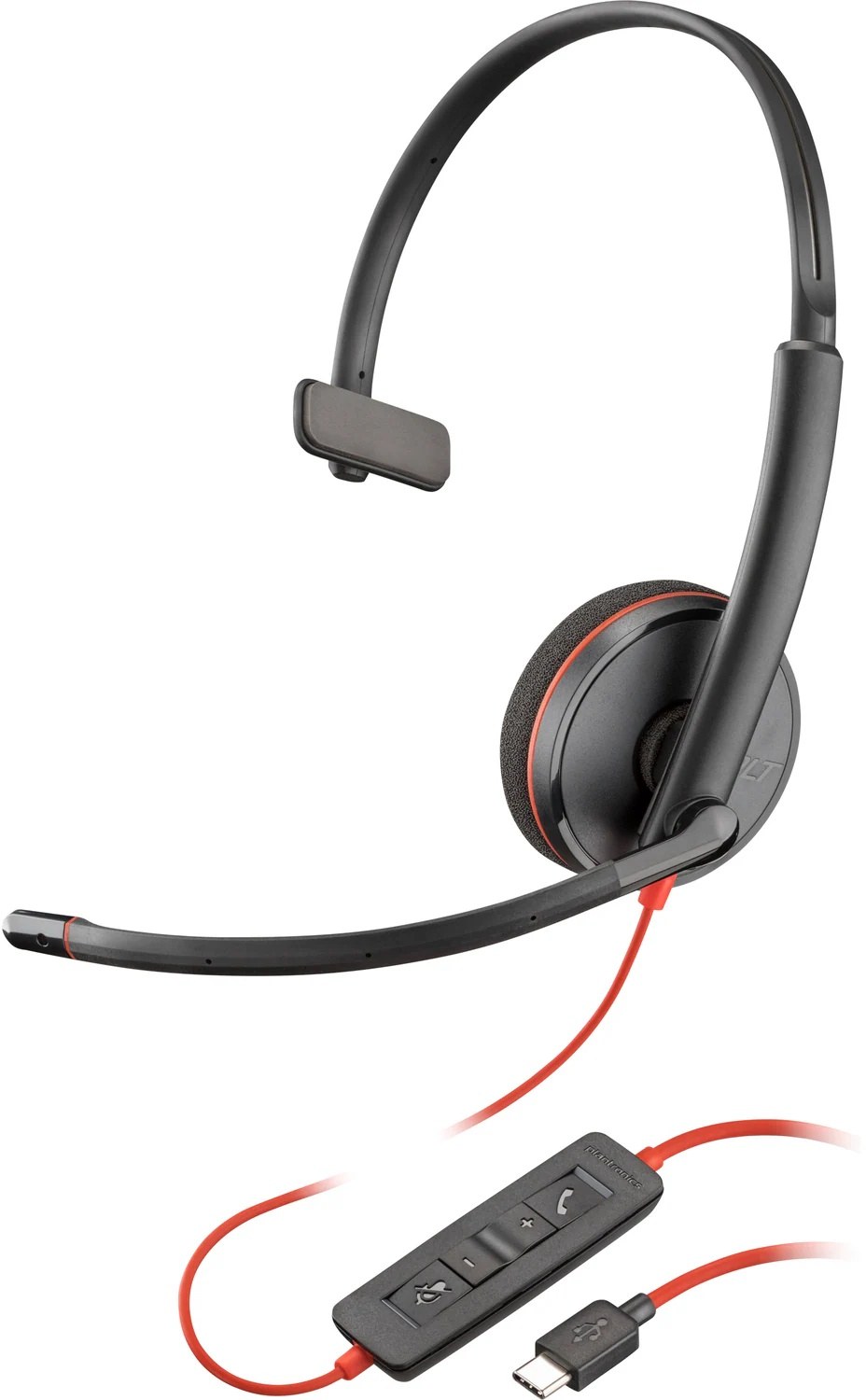 Гарнитура проводная Poly BlackWire C3210 USB-C HS Mono (8X214AA) - Фото 1