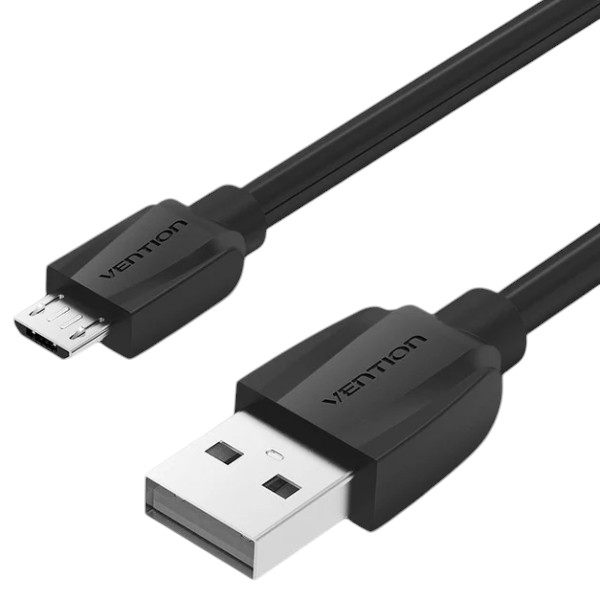 Кабель синхронизации данных Vention USB 2.0 A-Micro USB B 3,0 м Black (VAS-A40-B300) - Фото 1