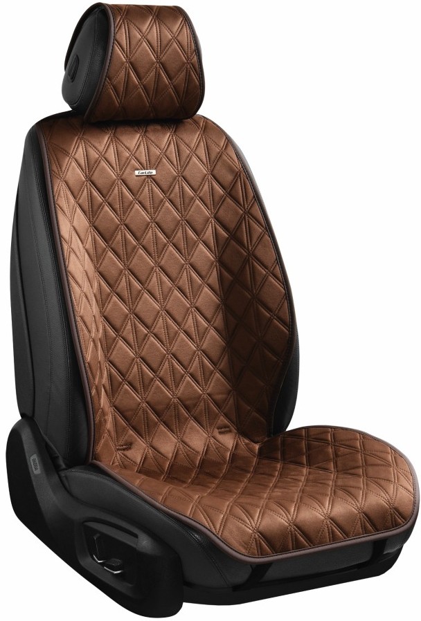 Комплект накидок на сидіння автомобіля CarLife Nitro coffee 2 шт. (SC40402) - Фото 1