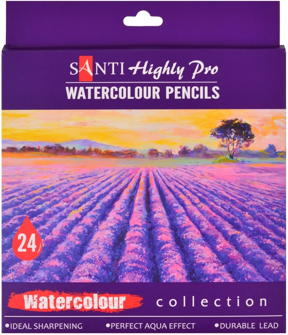 Набор карандашей Santi акварельных Highly Pro 24 шт. (742385) - Фото 1