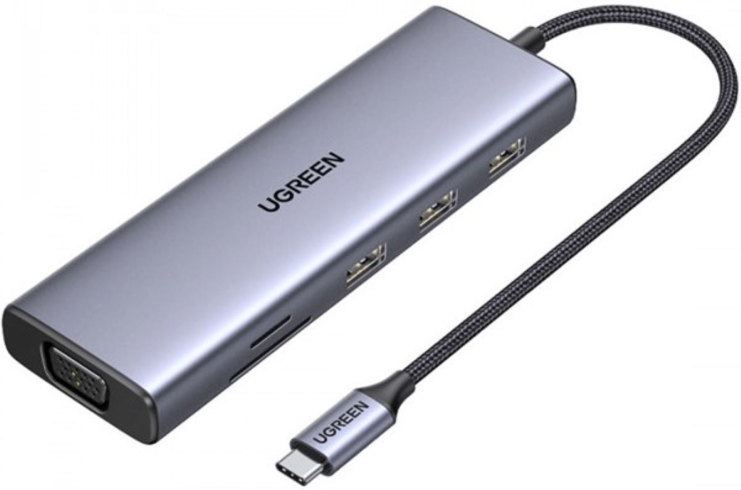 Хаб USB UGREEN CM498 USB-C Multifunction Adapter Gray (15601) - Фото 1