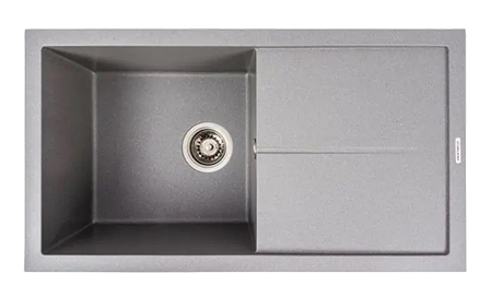 Мойка кухонная Platinum 7843 SOLID матовый Серый металлик - Фото 1