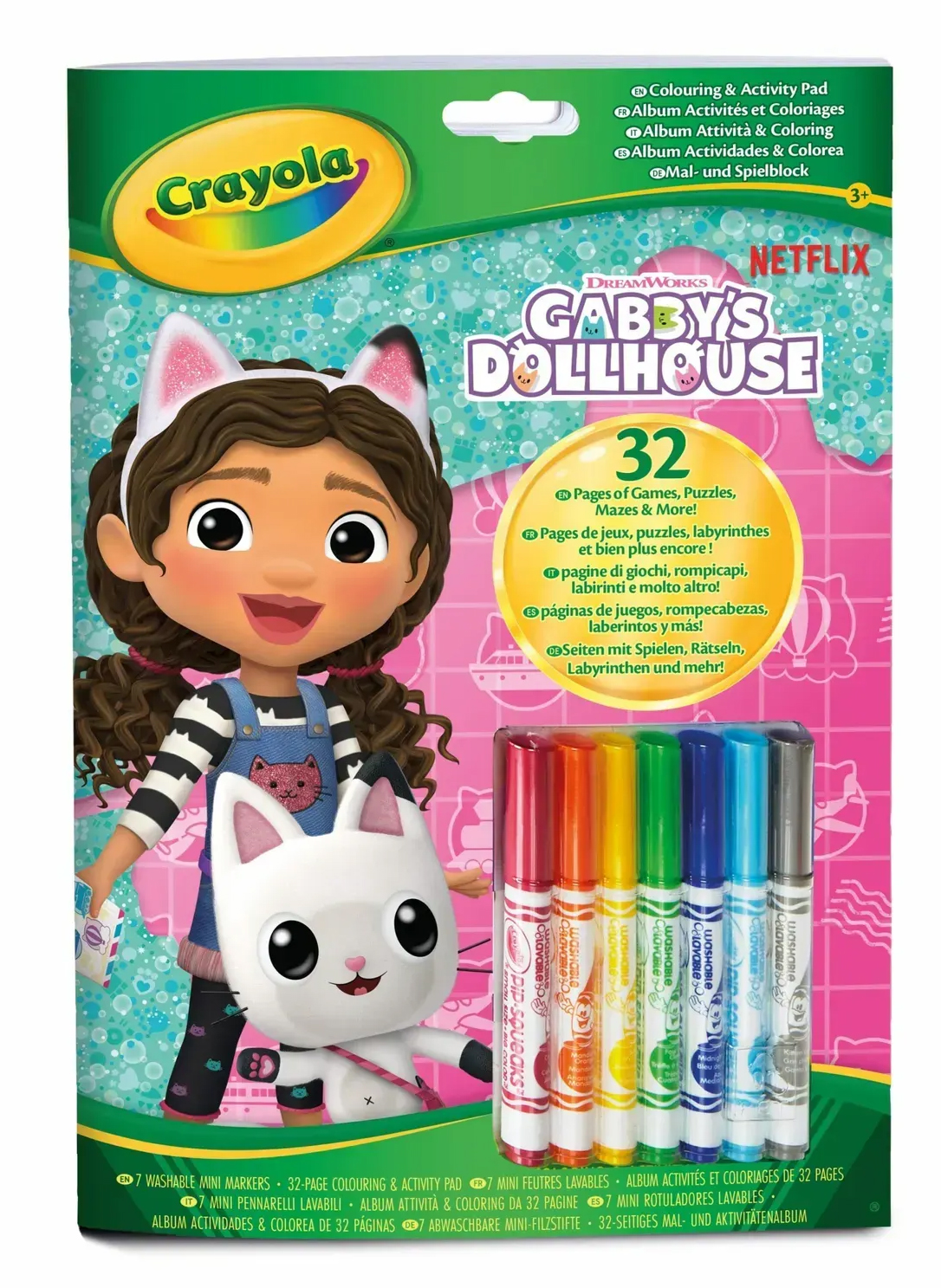 Набор для рисования Crayola Gabby's Doll's House 32 стoр. 1 и 7 фломастеров (04-7024G) - Фото 1
