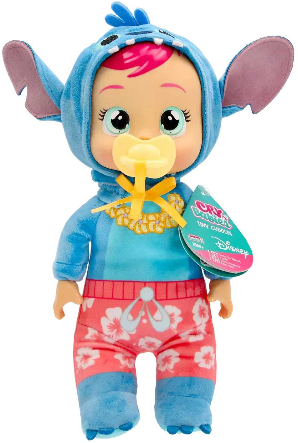 Интерактивный пупс Cry Babies CB. Нежные объятия. DISNEY Плакса Стич Гавайи 25 см (925564) - Фото 1