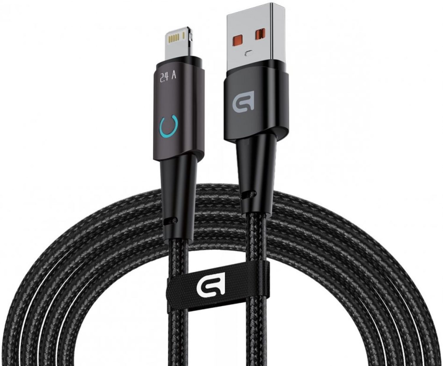 Кабель синхронизации данных Armorstandart AT-AL USB Type A to Lightning 12W 1.2m Black (ARM75864) - Фото 1