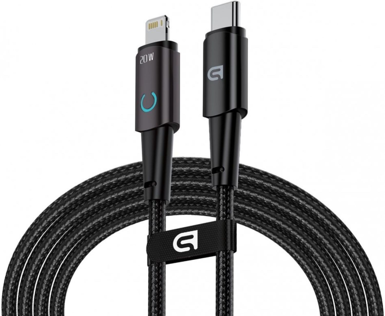 Кабель Armorstandart AT-CL USB Type-C to Lightning 20W 1.2m Black (ARM75865) - Фото 1