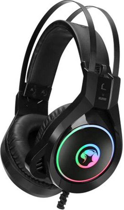 Гарнитура проводная Marvo HG8901 Multi-LED Black - Фото 1