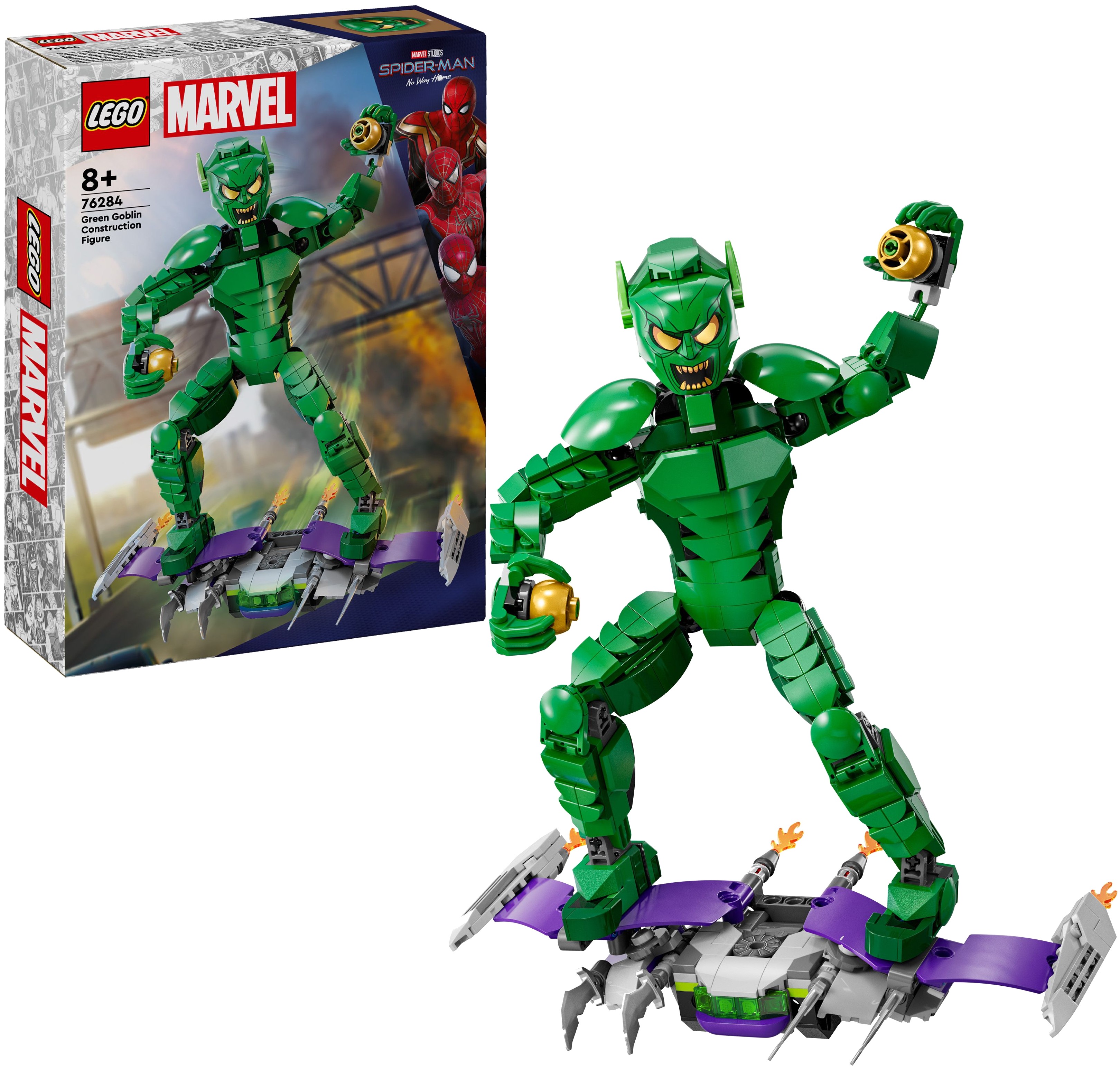 Конструктор LEGO Marvel Фігурка Зеленого гобліна для складання (76284) - Фото 1