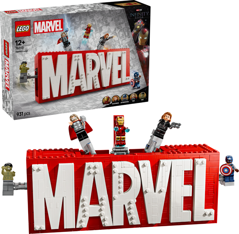 Конструктор LEGO Super Heroes Логотип и минифигурки MARVEL (76313) - Фото 1