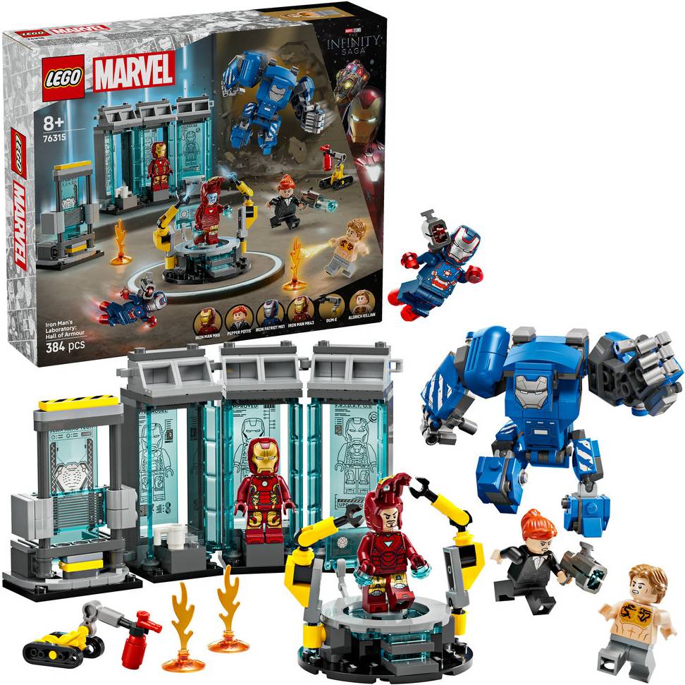 Конструктор LEGO Marvel  Лабораторія Залізної Людини: зал обладунків (76315) - Фото 1