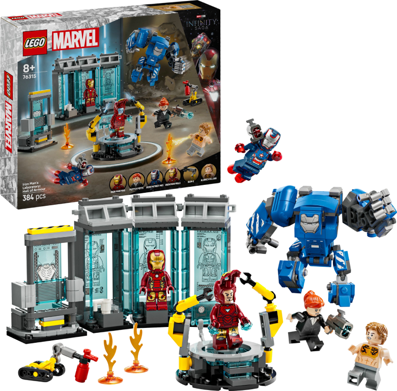 Конструктор LEGO Marvel  Лабораторія Залізної Людини: зал обладунків (76315) - Фото 1