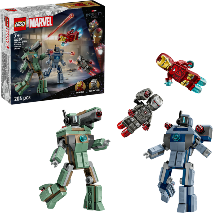 Конструктор LEGO  Super Heroes Marvel Железный человек и Боевая Машина против Хаммер Дронов (76320) - Фото 1