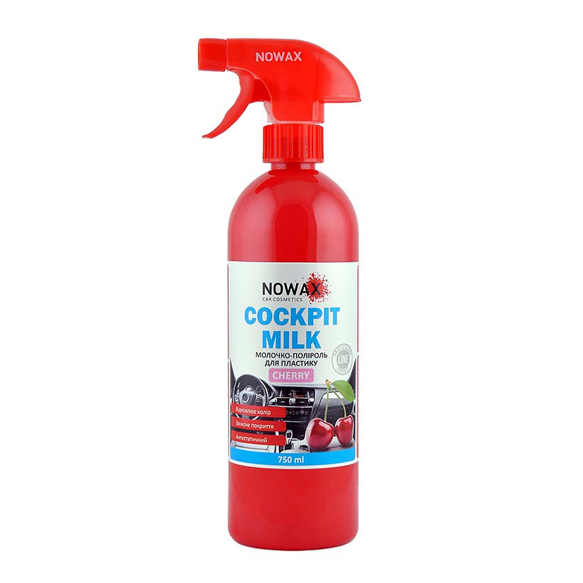 Поліроль для авто NOWAX Cockpit Milk CHERRY 750 мл (NX75014) - Фото 1