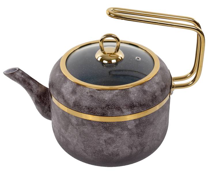 Чайник металевий Brioni Royal Stone Sandstone gold 2,5 л (764-044) - Фото 1