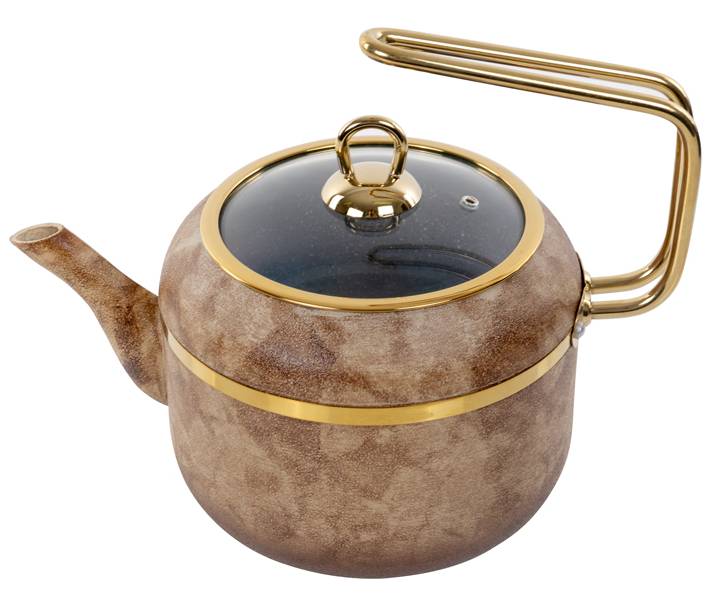 Чайник металевий Brioni Royal Stone Ti̇gereye Gold 2,5 л (764-051) - Фото 1