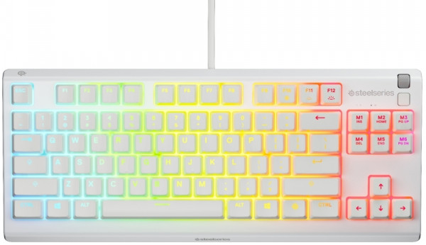 Клавиатура проводная игровая SteelSeries Apex 3 TKL UA White (64819) - Фото 1