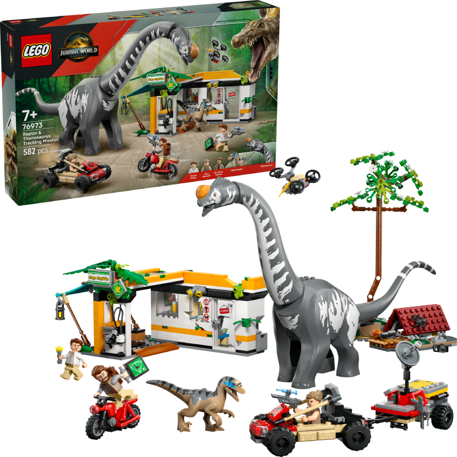 Конструктор LEGO  Jurassic World Миссия по отслеживанию раптора и титанозавра (76973) - Фото 1
