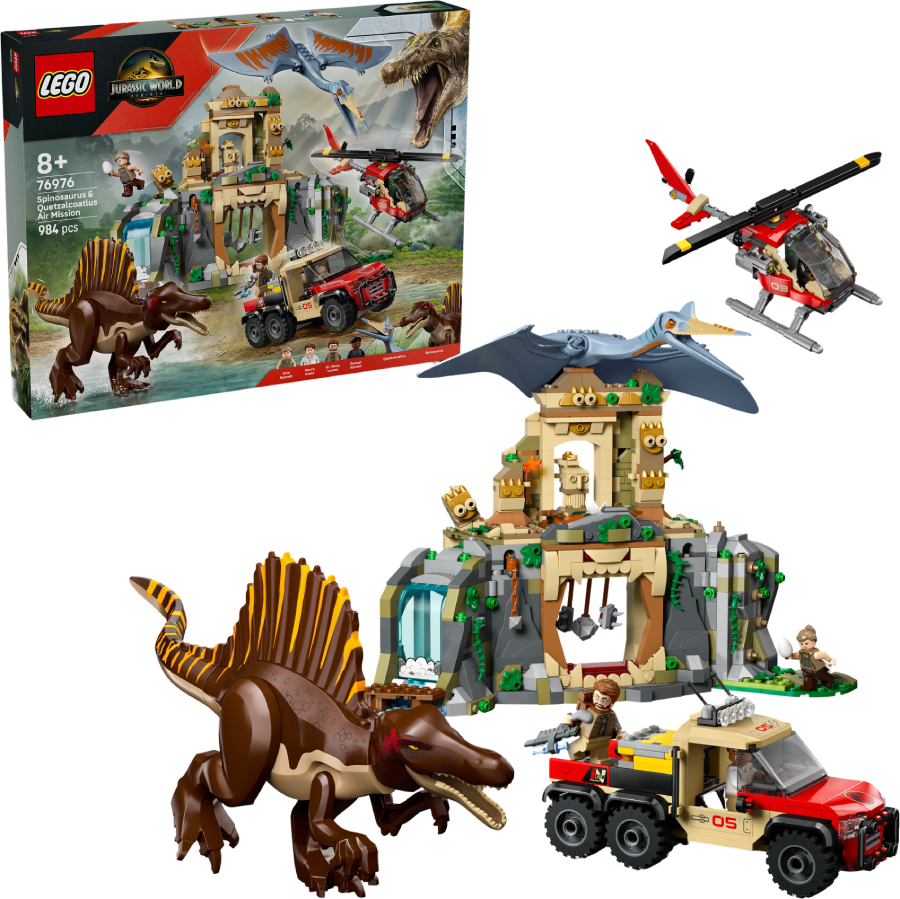 Конструктор LEGO  Jurassic World Воздушная миссия со спинозавром и кетцалькоатлем (76976) - Фото 1