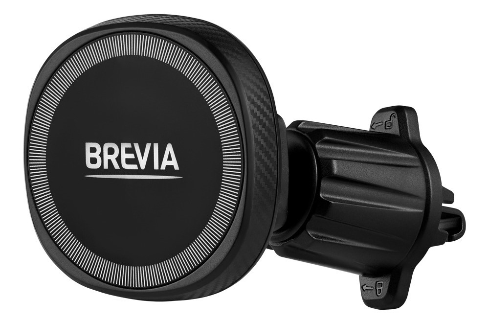 Автодержатель с беспроводной зарядкой Brevia AirVent Ultra MagCharge 15W для дефлектора (48000) - Фото 1