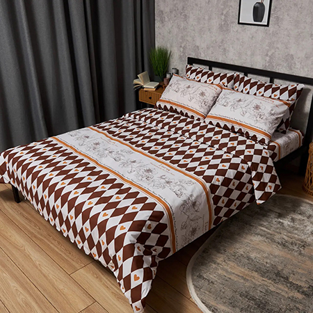 Пододеяльник двуспальный евро Moon&Star Бязь Gold Люкс Heart Patch King Size 220x240 см (MS-870001089) - Фото 1
