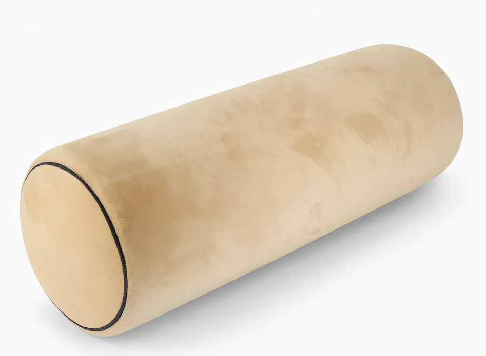 Подушка валик MirSon №8491 Velvet Line 28-0004 Cream Велюр Піна Memory Антиалергенна 50х20 см (2200006340003) - Фото 1