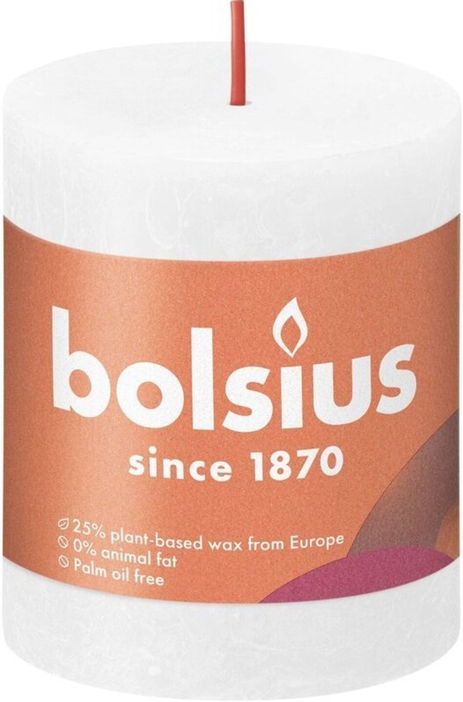 Свічка декоративна Bolsius SHINE 80/68 біла (780302) - Фото 1