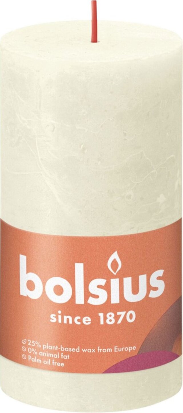 Свічка декоративна Bolsius SHINE 130/68 перлинна (790305) - Фото 1