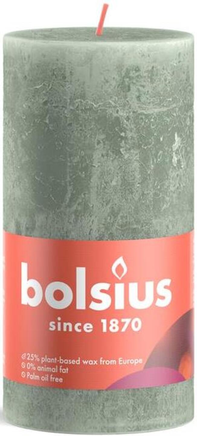 Свічка декоративна Bolsius SHINE 130/68 нефрит (790368) - Фото 1