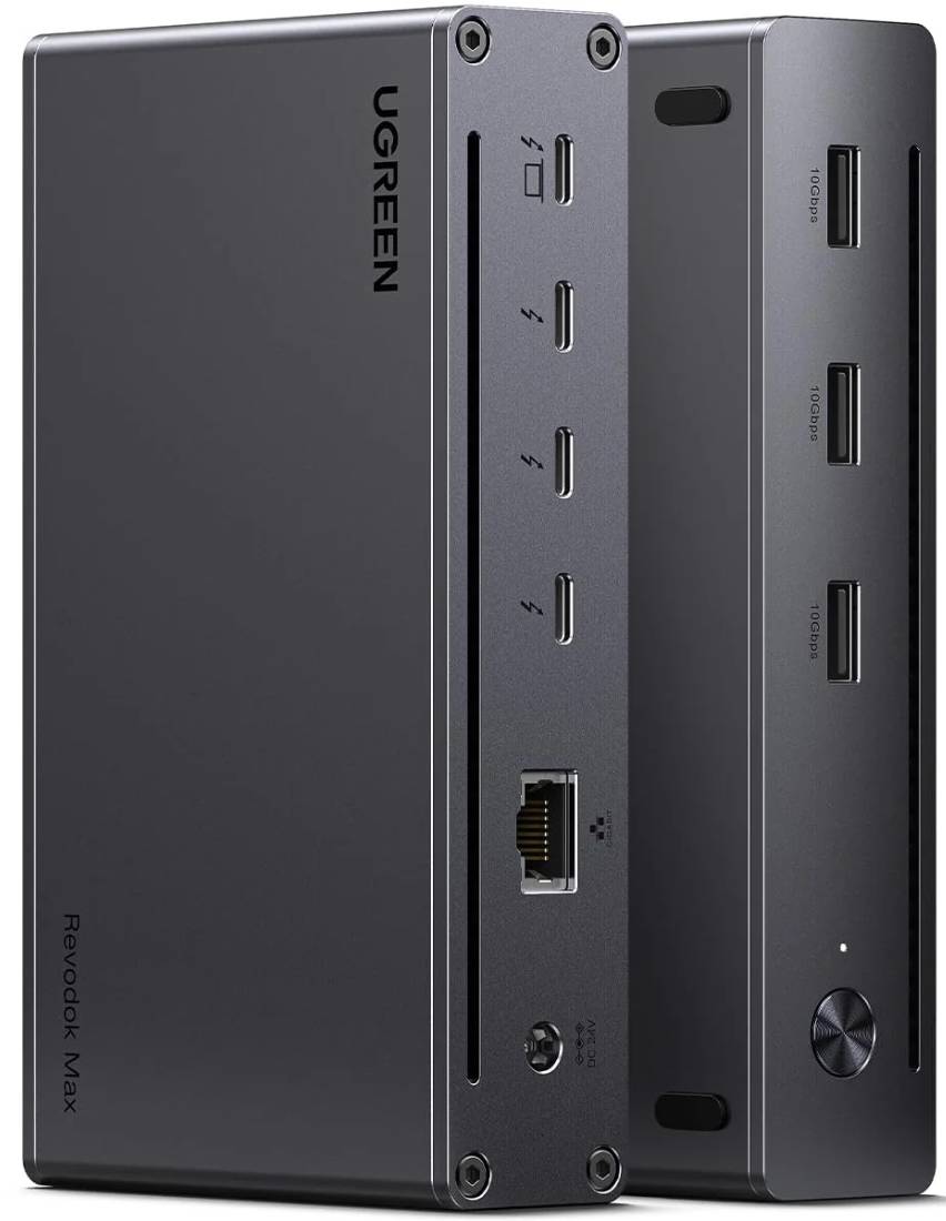 Док-станция UGREEN Thunderbolt 4 3xTh.4/3xUSBA 3.2/RJ45 Gigabit/140W ARevodok Max 8-in-1 U708 (25053EU) - Фото 1