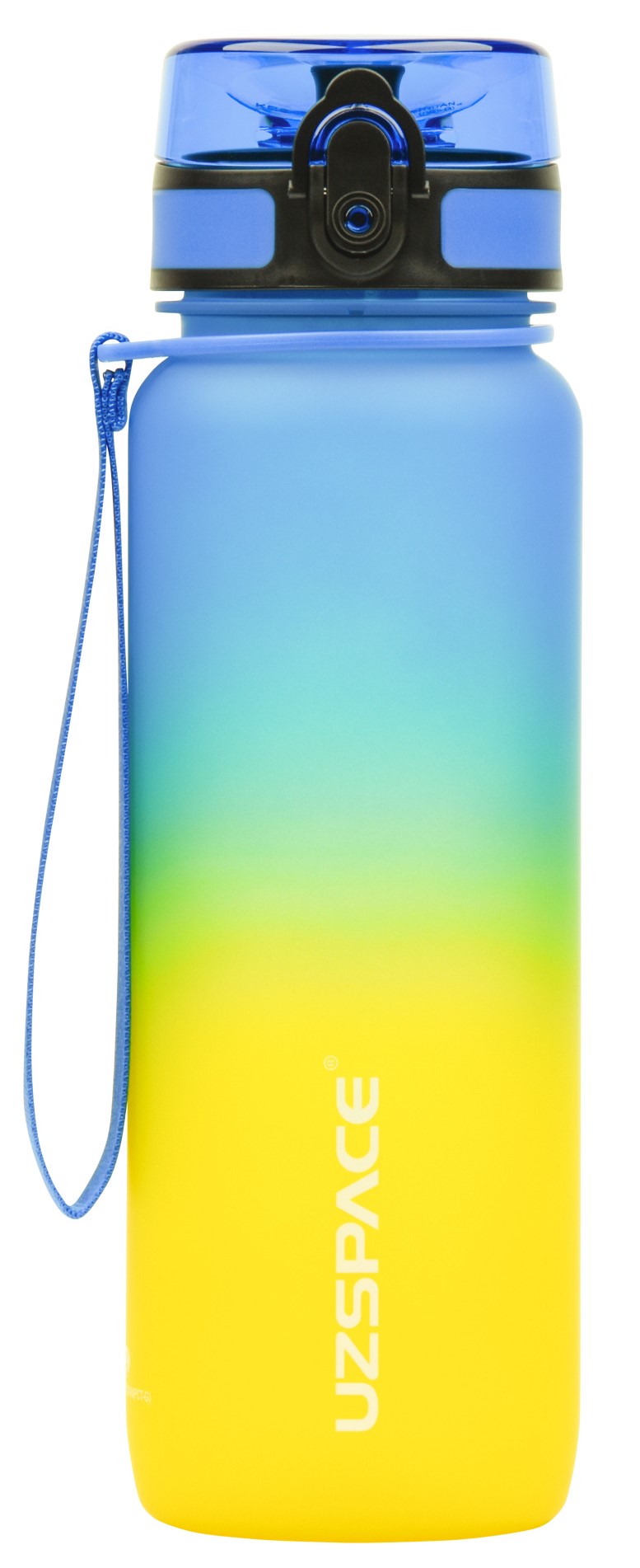 Бутылка для воды UZspace 3053 Frosted 800 мл Желто-голубая - Фото 1