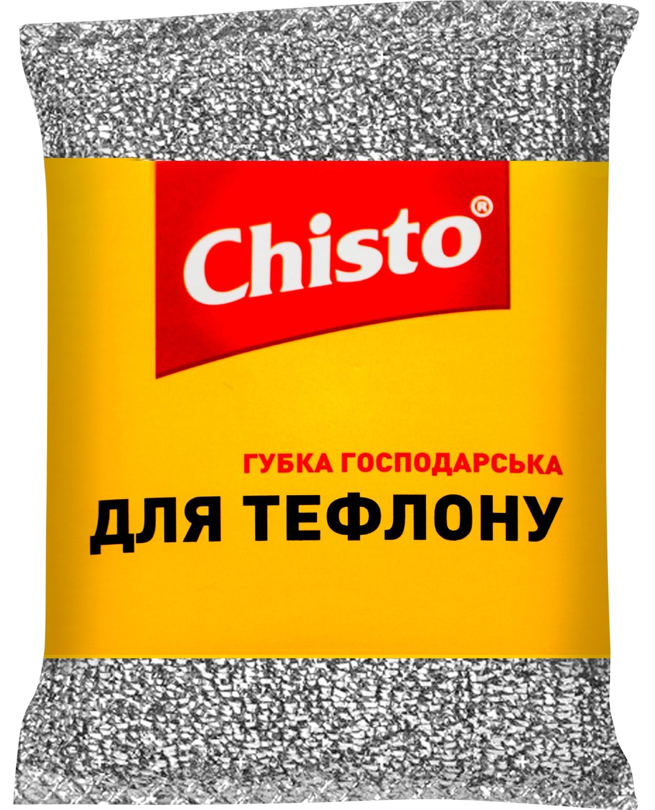 Губка для мытья посуды металлическая Chisto д/тефлона 1 шт. (4823098413783) - Фото 1