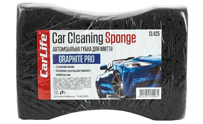Автомобільна губка CarLife GraphitePro з великими порами (CL-425) - Фото 1