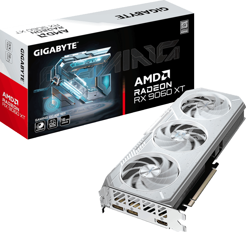 Видеокарта Gigabyte Radeon RX 9060 XT GAMING (GV-R906XGAMINGOCICE-16GD) - Фото 1