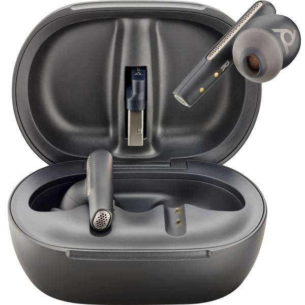 Наушники вкладыши беспроводные TWS Poly Voyager Free 60+ Earbuds + BT700A + TSCHC Black (7Y8G3AA) - Фото 1