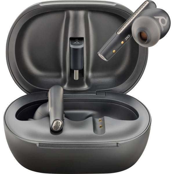 Наушники вкладыши беспроводные TWS Poly Voyager Free 60+ Earbuds + BT700C + TSCHC Black (7Y8G4AA) - Фото 1