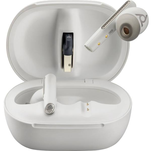 Наушники вкладыши беспроводные TWS Poly Voyager Free 60+ Earbuds + BT700A + TSCHC White (7Y8G5AA) - Фото 1