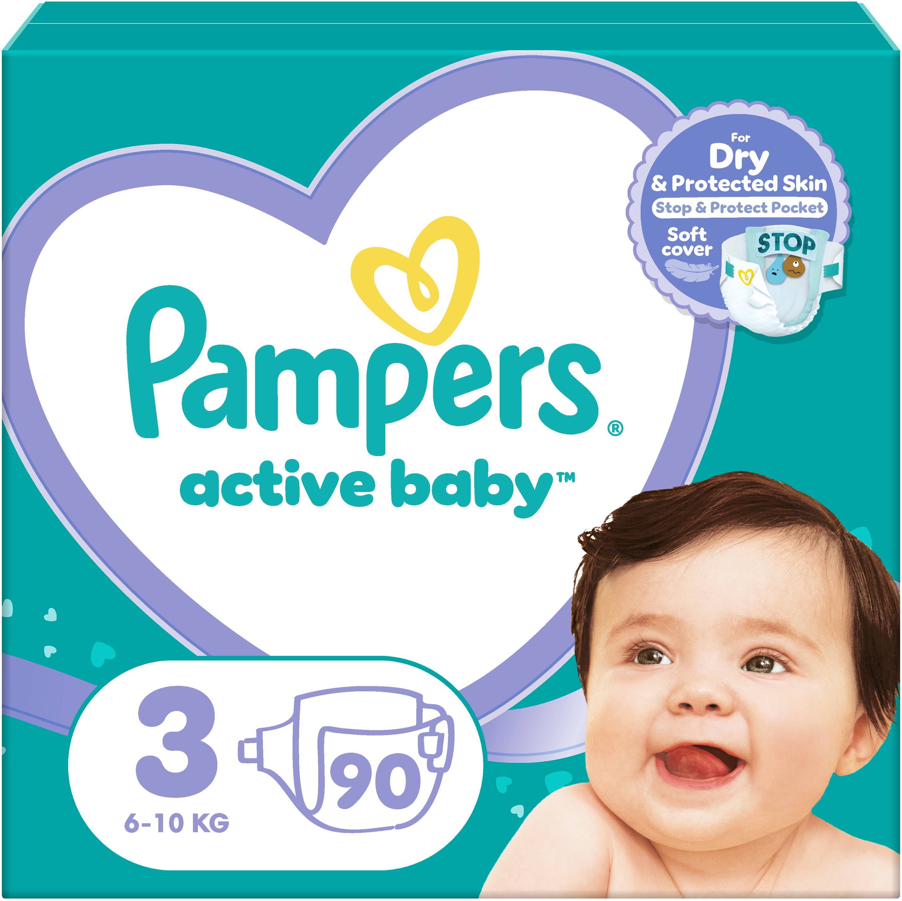 Одноразовые подгузники Pampers Active Baby Размер 3 (6-10 кг), 90 шт. (80845031) - Фото 1