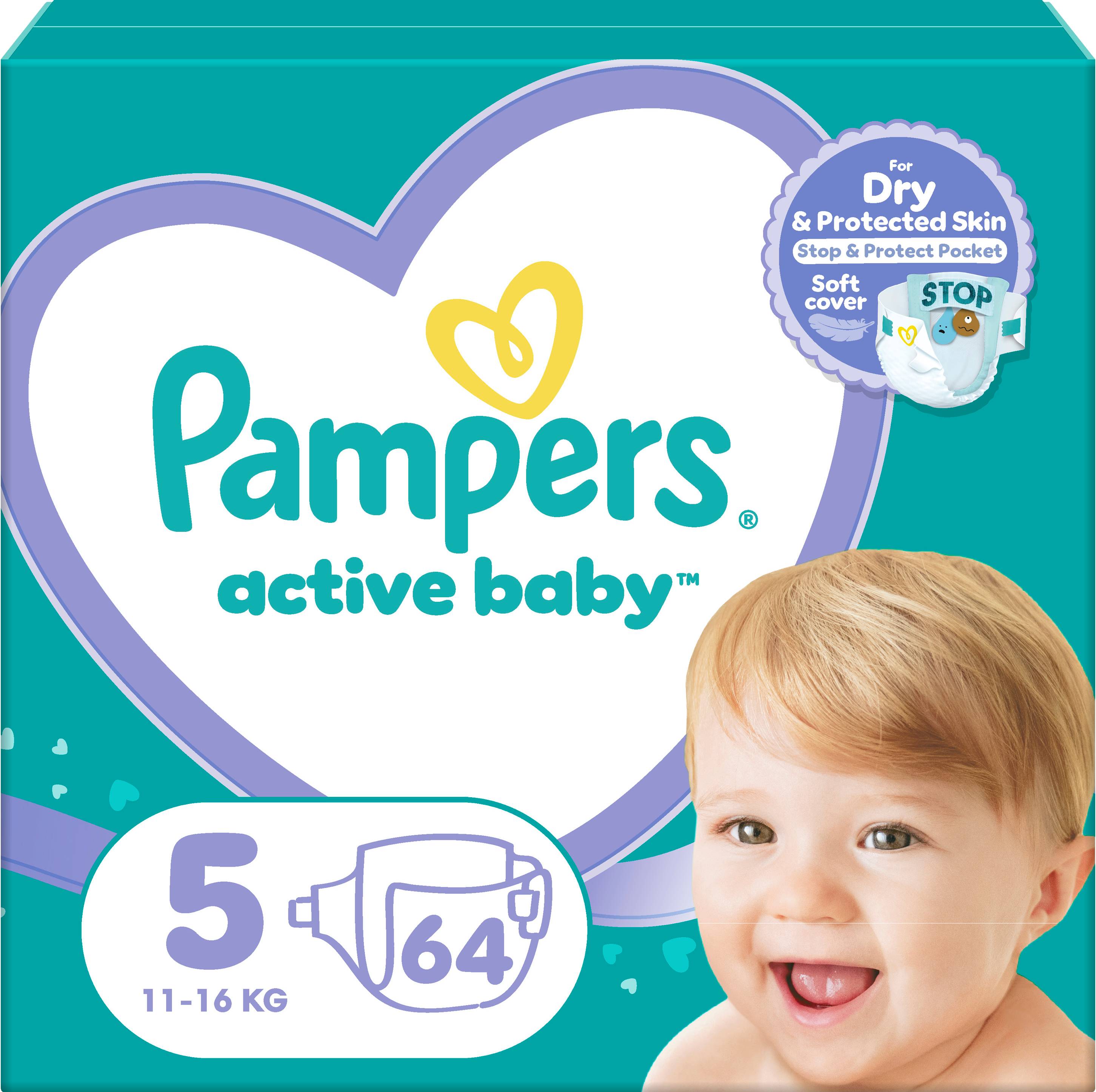 Одноразовые подгузники Pampers Active Baby Размер 5 (11-16 кг), 64 шт. (80843227) - Фото 1