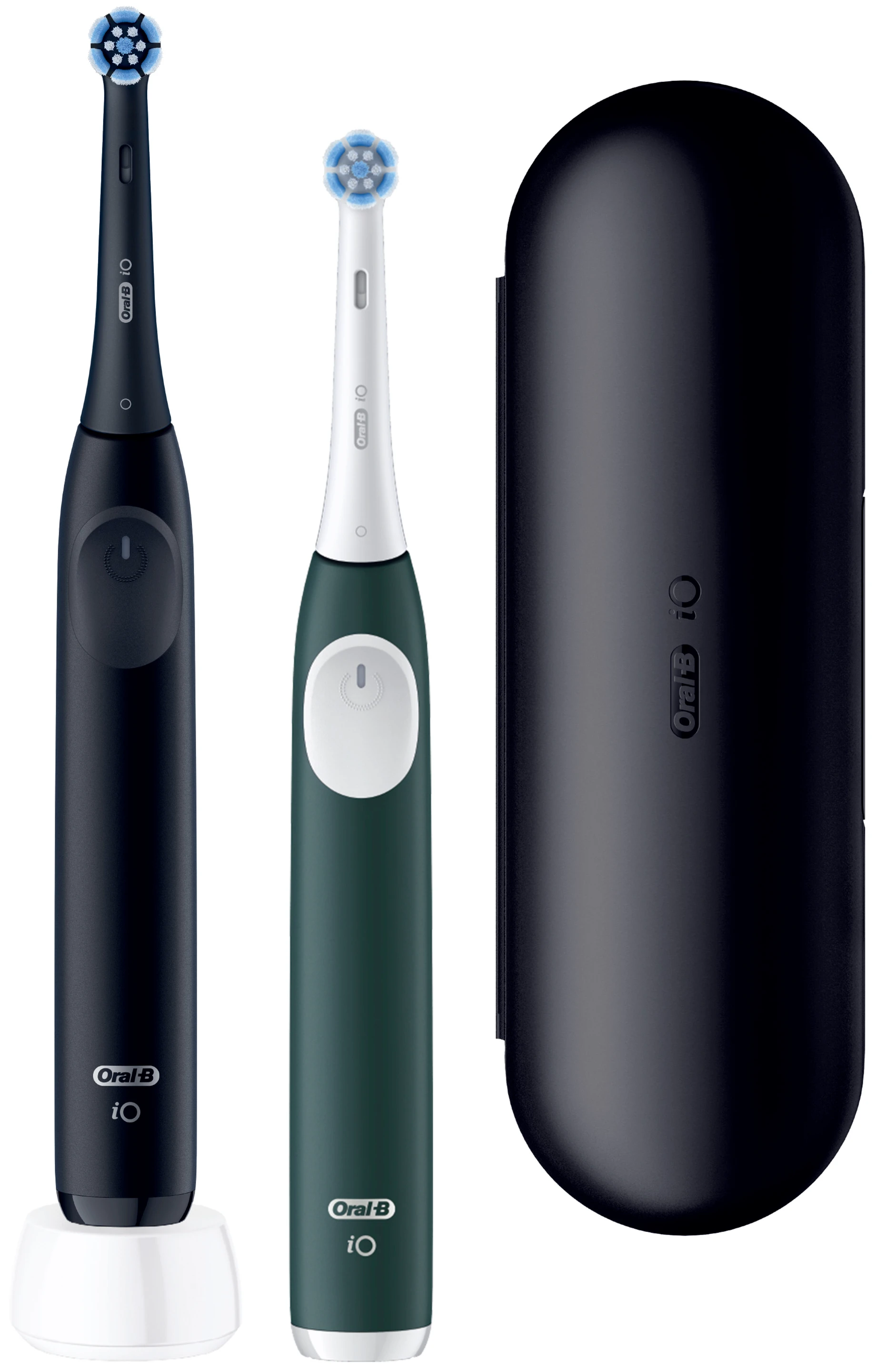 Зубна щітка електрична Oral-B Braun iO 2 iOS2d.2ZZ9.0 типу 3770 Ультрачорна та Лісово-Зелена (набір)