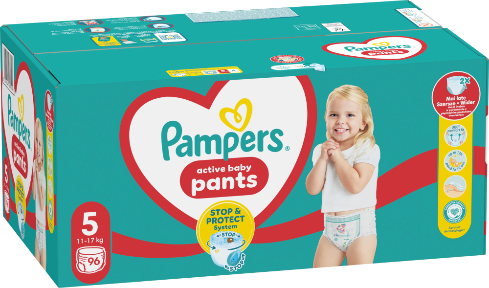 Одноразовые подгузники-трусики Pampers Active Baby Размер 5 (11-17 кг), 96 шт. (80751230) - Фото 1