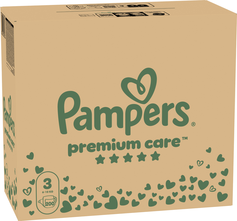 Одноразовые подгузники Pampers Premium Care Размер 3 (6-10 кг), 200 шт. (80789143) - Фото 1