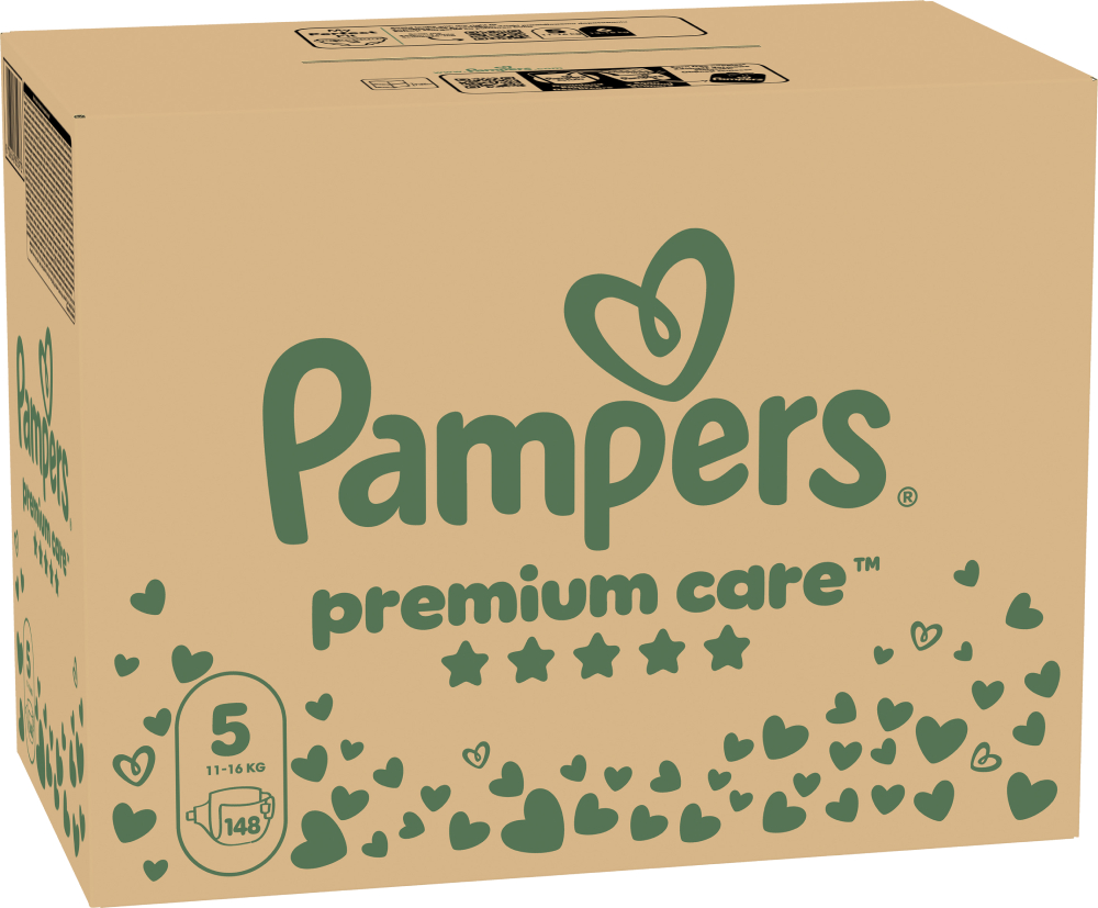 Одноразовые подгузники Pampers Premium Care Размер 5 (11-16 кг), 148 шт. (80789192) - Фото 1