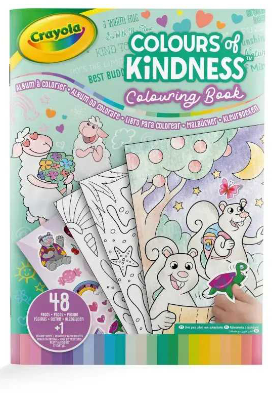 Раскраски классические Crayola Color Of Kindness 48 стр. и 1 стр. наклеек (25-2737G) - Фото 1