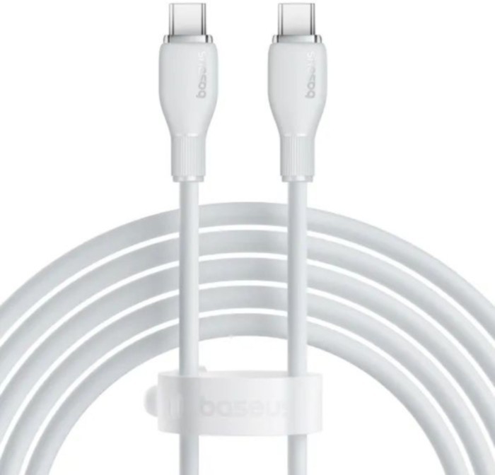Кабель синхронизации данных Baseus Type-C/Type-C 100W 2m White (P10355702221-01) - Фото 1