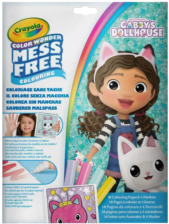 Набор для рисования Crayola Gabby's Dollhouse 18 стор. и 4 фломастера (75-2861) - Фото 1