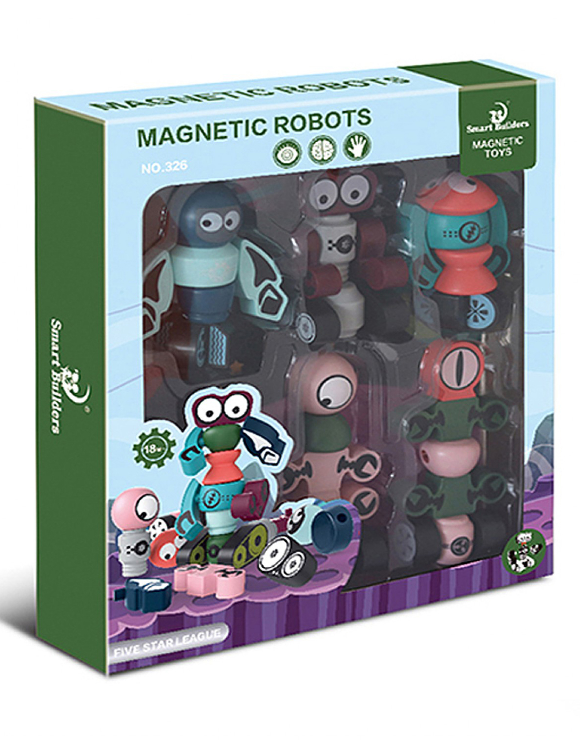 Магнитный конструктор MAGNETIC TOYS робот 35 эл. (326) - Фото 1