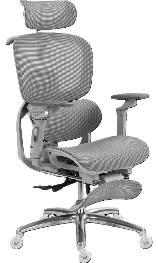 Крісло офісне GT Racer B-816 White/Gray - Фото 1