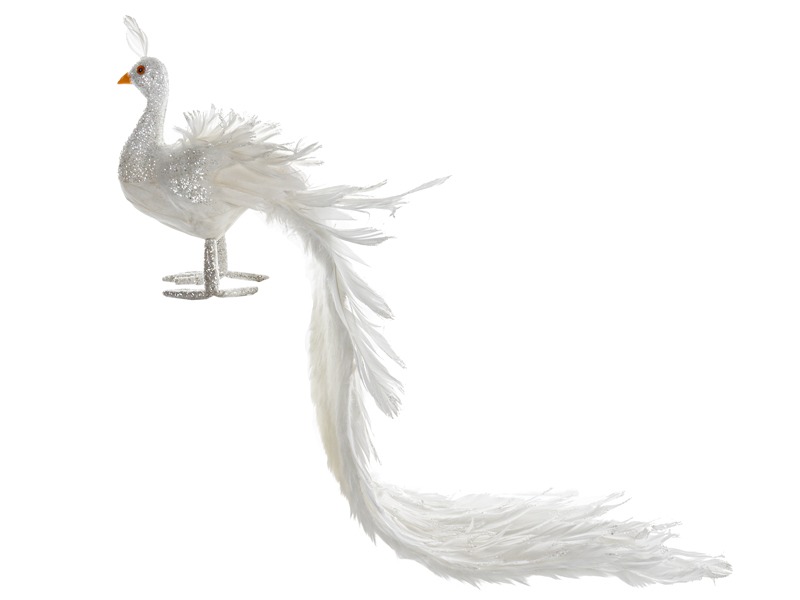 Декор New Year Lefard Павич 75 см білий (822-049) - Фото 1